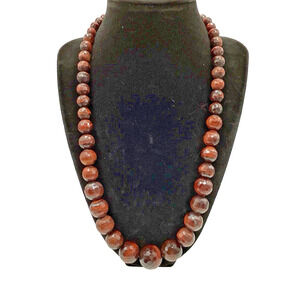 Jay King Mine Finds DTR Tiger's Eye (RED?) Necklace 20" - 22.5" Graduated